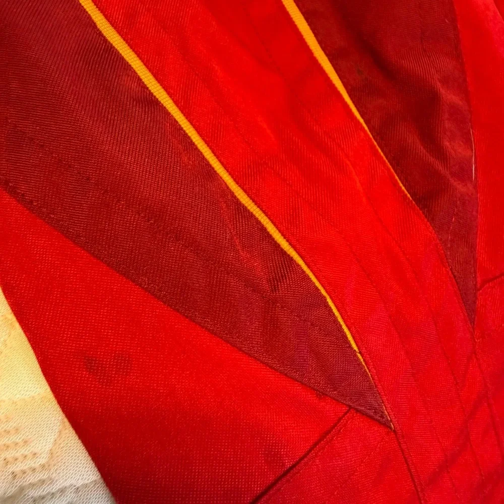 Vintage 1990's Spyder GII Red Yellow Hidden Hood Thinsulate Ski Jacket bibs set